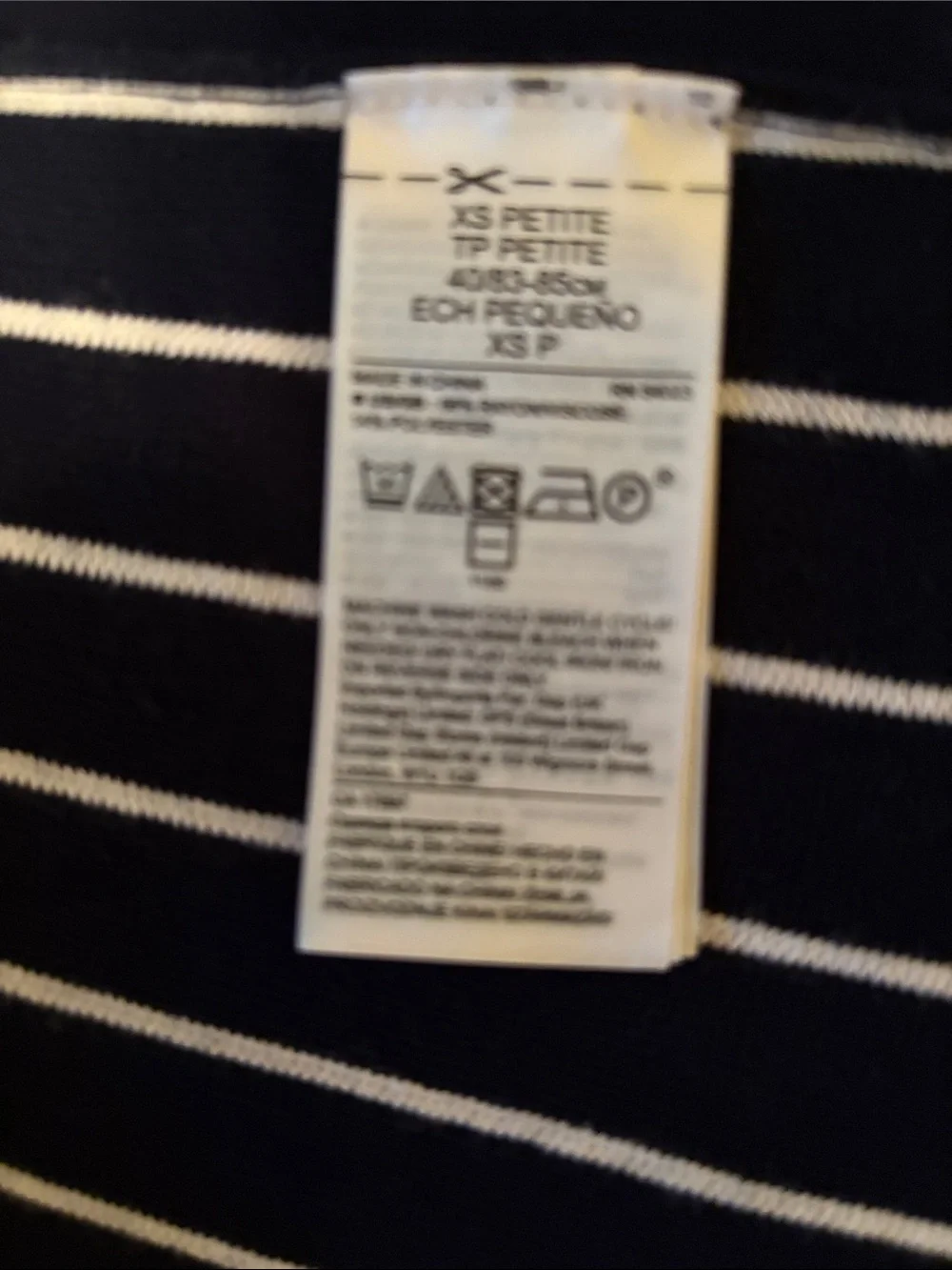 Banana Republic Classic Navy and White Striped Knit Fit & Flare Dress Size XS